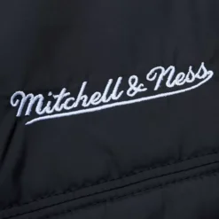 Men Mitchell & Ness Jackets & Outerwear-In The Clutch Puffer Vest Vintage Logo Oakland Raiders