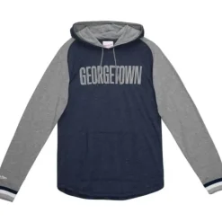 Men Mitchell & Ness Hoodies & Sweatshirts-In The Zone Lightweight Hoodie Georgetown University