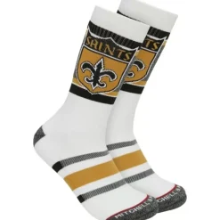 Woman Mitchell & Ness Accessories-Interception Crew Socks New Orleans Saints