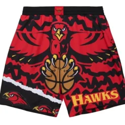 Men Mitchell & Ness Shorts-Jumbotron 2.0 Sublimated Shorts Atlanta Hawks