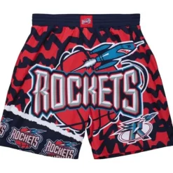 Men Mitchell & Ness Shorts-Jumbotron 2.0 Sublimated Shorts Houston Rockets