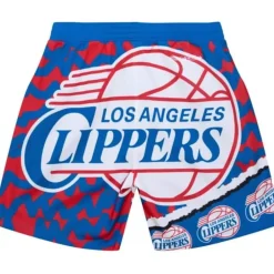 Men Mitchell & Ness Shorts-Jumbotron 2.0 Sublimated Shorts Los Angeles Clippers