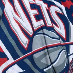 Men Mitchell & Ness Shorts-Jumbotron 2.0 Sublimated Shorts New Jersey Nets
