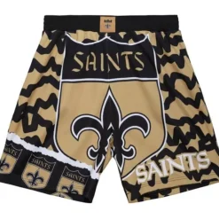 Men Mitchell & Ness Shorts-Jumbotron 2.0 Sublimated Shorts New Orleans Saints