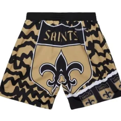 Men Mitchell & Ness Shorts-Jumbotron 2.0 Sublimated Shorts New Orleans Saints
