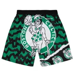 Men Mitchell & Ness Shorts-Jumbotron 2.0 Sublimated Shorts Boston Celtics