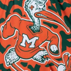 Men Mitchell & Ness Shorts-Jumbotron 2.0 Sublimated Shorts University Of Miami
