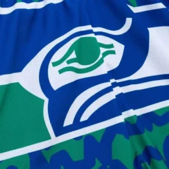 Men Mitchell & Ness Shorts-Jumbotron 2.0 Sublimated Shorts Seattle Seahawks