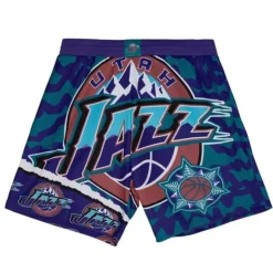 Men Mitchell & Ness Shorts-Jumbotron 2.0 Sublimated Shorts Utah Jazz
