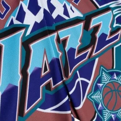Men Mitchell & Ness Shorts-Jumbotron 2.0 Sublimated Shorts Utah Jazz