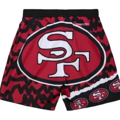 Men Mitchell & Ness Shorts-Jumbotron 2.0 Sublimated Shorts San Francisco 49Ers