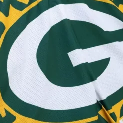 Men Mitchell & Ness Shorts-Jumbotron 2.0 Sublimated Shorts Green Bay Packers