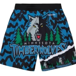 Men Mitchell & Ness Shorts-Jumbotron 2.0 Sublimated Shorts Minnesota Timberwolves