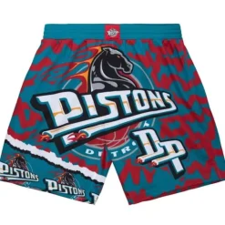Men Mitchell & Ness Shorts-Jumbotron 2.0 Sublimated Shorts Detroit Pistons