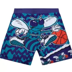 Men Mitchell & Ness Shorts-Jumbotron 2.0 Sublimated Shorts Charlotte Hornets
