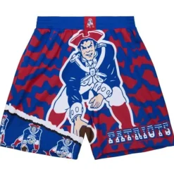 Men Mitchell & Ness Shorts-Jumbotron 2.0 Sublimated Shorts New England Patriots