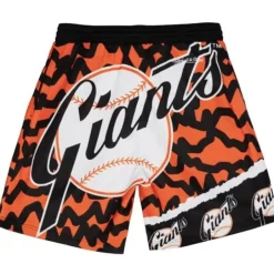 Men Mitchell & Ness Shorts-Jumbotron 2.0 Sublimated Shorts San Francisco Giants