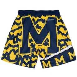 Men Mitchell & Ness Shorts-Jumbotron 2.0 Sublimated Shorts University Of Michigan