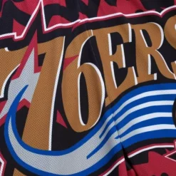 Men Mitchell & Ness Shorts-Jumbotron 2.0 Sublimated Shorts Philadelphia 76Ers