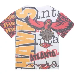 Men Mitchell & Ness T-Shirts & Tops-Jumbotron 2.0 Sublimated Ss Tee Atlanta Hawks