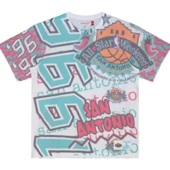 Men Mitchell & Ness T-Shirts & Tops-Jumbotron 2.0 Sublimated S/S Tee All Star 1996-97