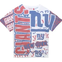 Men Mitchell & Ness T-Shirts & Tops-Jumbotron 2.0 Sublimated Ss Tee New York Giants