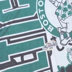 Men Mitchell & Ness T-Shirts & Tops-Jumbotron 2.0 Sublimated Ss Tee Boston Celtics