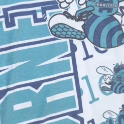 Men Mitchell & Ness T-Shirts & Tops-Jumbotron 2.0 Sublimated Ss Tee Charlotte Hornets