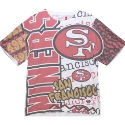 Men Mitchell & Ness T-Shirts & Tops-Jumbotron 2.0 Sublimated Ss Tee San Francisco 49Ers