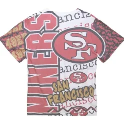 Men Mitchell & Ness T-Shirts & Tops-Jumbotron 2.0 Sublimated Ss Tee San Francisco 49Ers