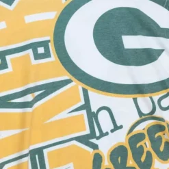 Men Mitchell & Ness T-Shirts & Tops-Jumbotron 2.0 Sublimated Ss Tee Green Bay Packers