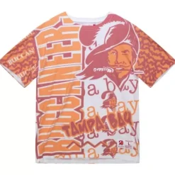 Men Mitchell & Ness T-Shirts & Tops-Jumbotron 2.0 Sublimated Ss Tee Tampa Bay Buccaneers