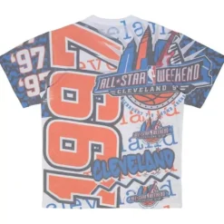 Men Mitchell & Ness T-Shirts & Tops-Jumbotron 2.0 Sublimated S/S Tee All Star 1997-98