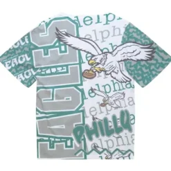 Men Mitchell & Ness T-Shirts & Tops-Jumbotron 2.0 Sublimated Ss Tee Philadelphia Eagles