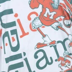 Men Mitchell & Ness T-Shirts & Tops-Jumbotron 2.0 Sublimated Ss Tee University Of Miami