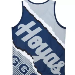 Men Mitchell & Ness T-Shirts & Tops-Jumbotron 2.0 Sublimated Tank Georgetown University