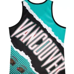 Men Mitchell & Ness T-Shirts & Tops-Jumbotron 2.0 Sublimated Tank Vancouver Grizzlies