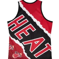 Men Mitchell & Ness T-Shirts & Tops-Jumbotron 2.0 Sublimated Tank Miami Heat