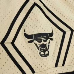 Men Mitchell & Ness Shorts-Khaki Black Swingman Chicago Bulls 1997-98 Shorts