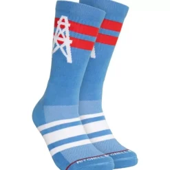 Woman Mitchell & Ness Accessories-Lateral Crew Socks Houston Oilers