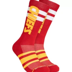 Woman Mitchell & Ness Accessories-Lateral Crew Socks Kansas City Chiefs