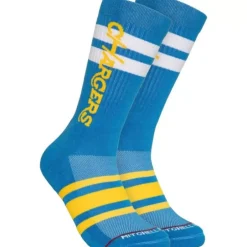 Woman Mitchell & Ness Accessories-Lateral Crew Socks Los Angeles Chargers