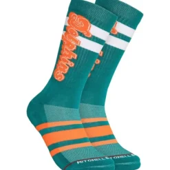 Woman Mitchell & Ness Accessories-Lateral Crew Socks Miami Dolphins