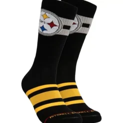 Woman Mitchell & Ness Accessories-Lateral Crew Socks Pittsburgh Steelers