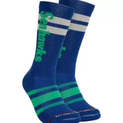 Woman Mitchell & Ness Accessories-Lateral Crew Socks Seattle Seahawks