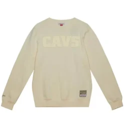 Men Mitchell & Ness Hoodies & Sweatshirts-Layup Low Down Crew Cleveland Cavaliers