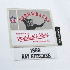 Mitchell & Ness Nfl Legacy-Legacy Ray Nitschke Green Bay Packers White 1966 Jersey