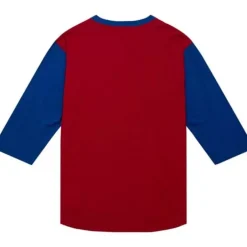 Men Mitchell & Ness T-Shirts & Tops-Legendary Slub Henley Atlanta Braves