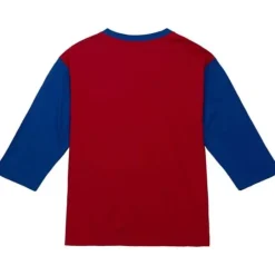 Men Mitchell & Ness T-Shirts & Tops-Legendary Slub Henley Chicago Cubs