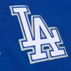 Men Mitchell & Ness T-Shirts & Tops-Legendary Slub Henley Los Angeles Dodgers
